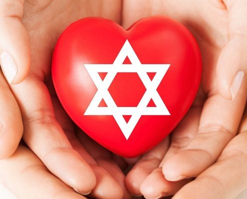 Star of David on a heart